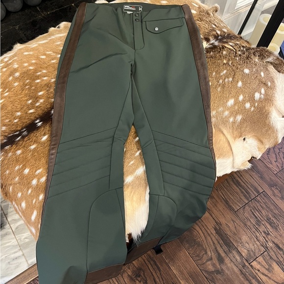 Ralph Lauren RLX Ski Pants- Womens Medium. Leather trim and flared ankle. WOW - Picture 2 of 4